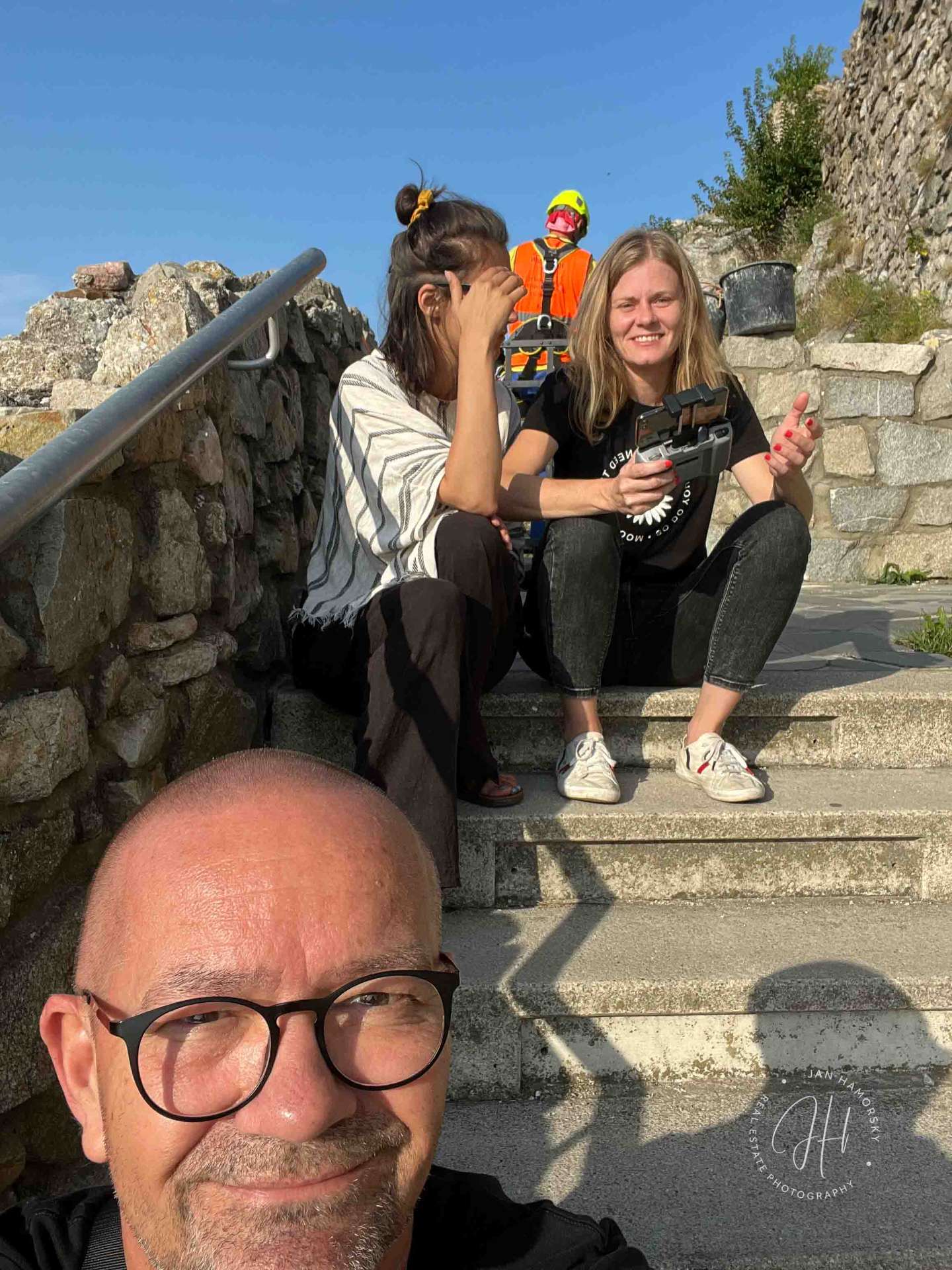 Príprava dronových záberov hradu Devín s tímom Foto-Hámorský