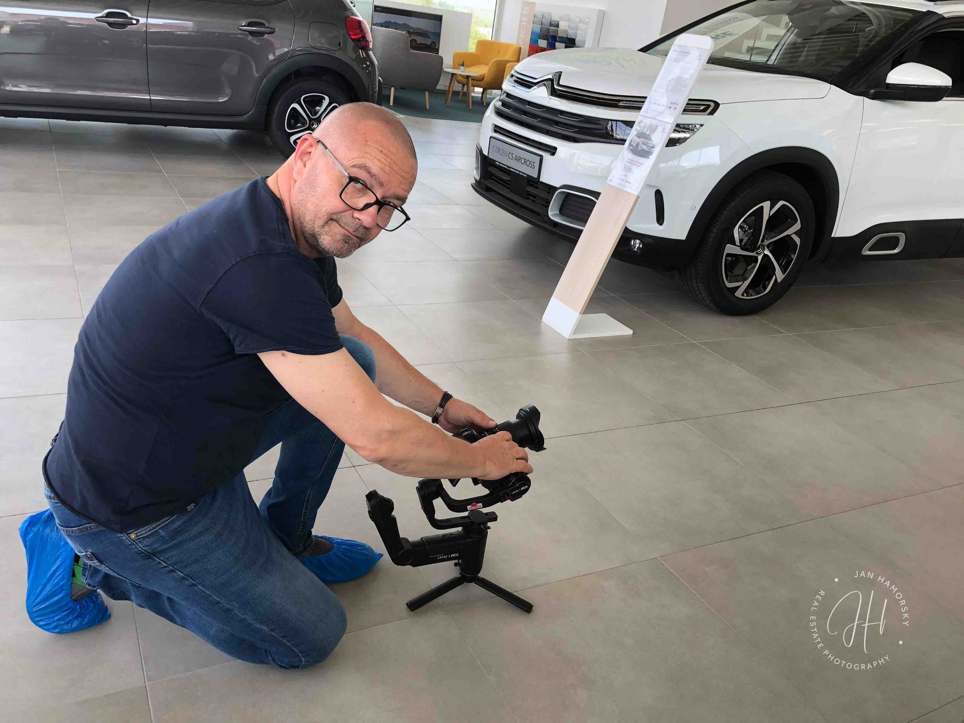Príprava kamery a stabilizátora na fotenie Citroën C5 Aircross