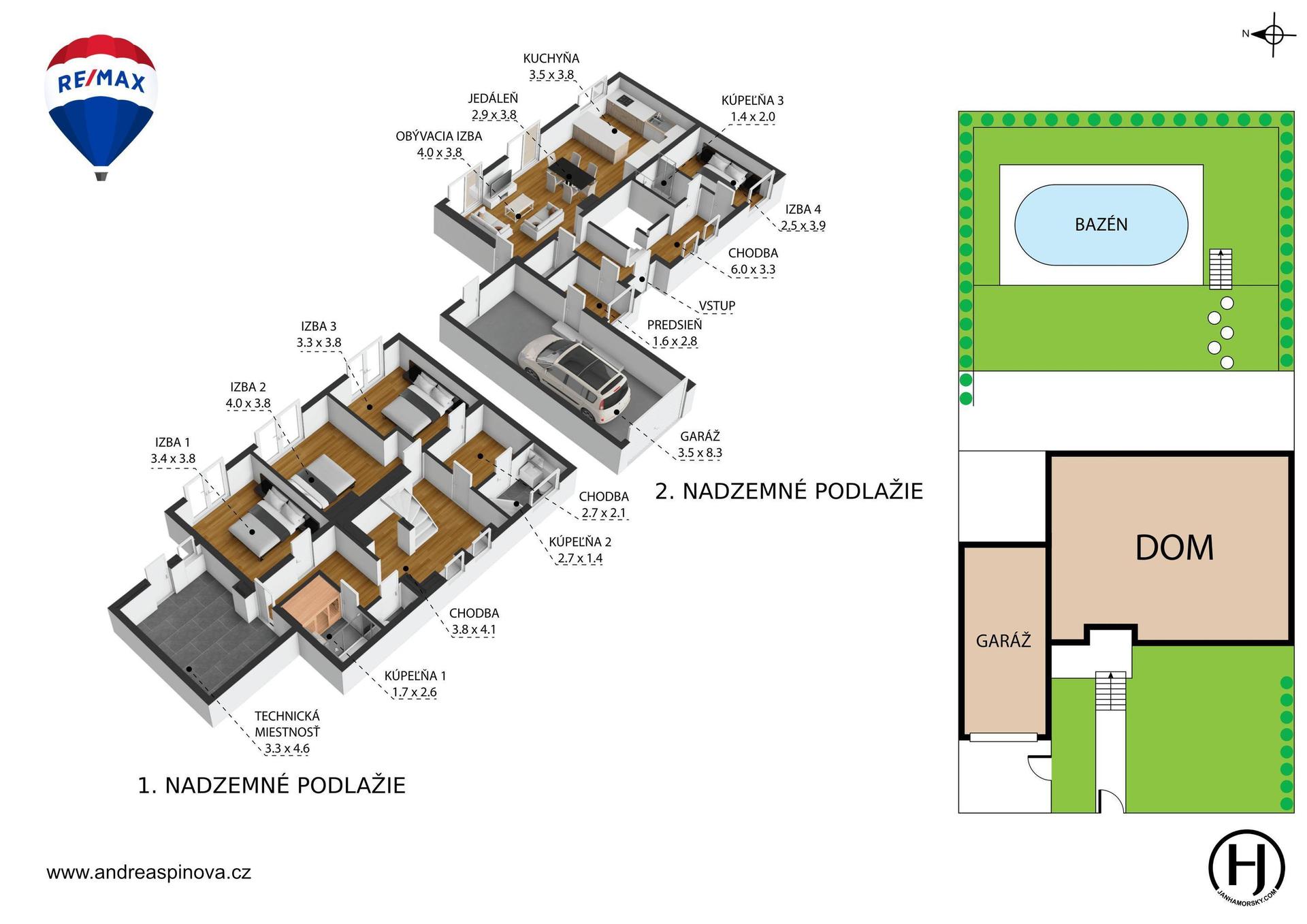 3D pôdorys rodinného domu – Šološnická