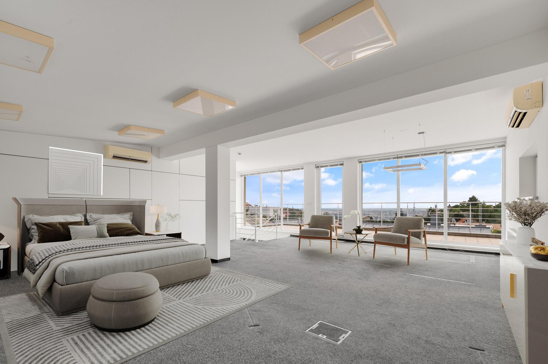 Virtual staging mezonetu s výhľadom